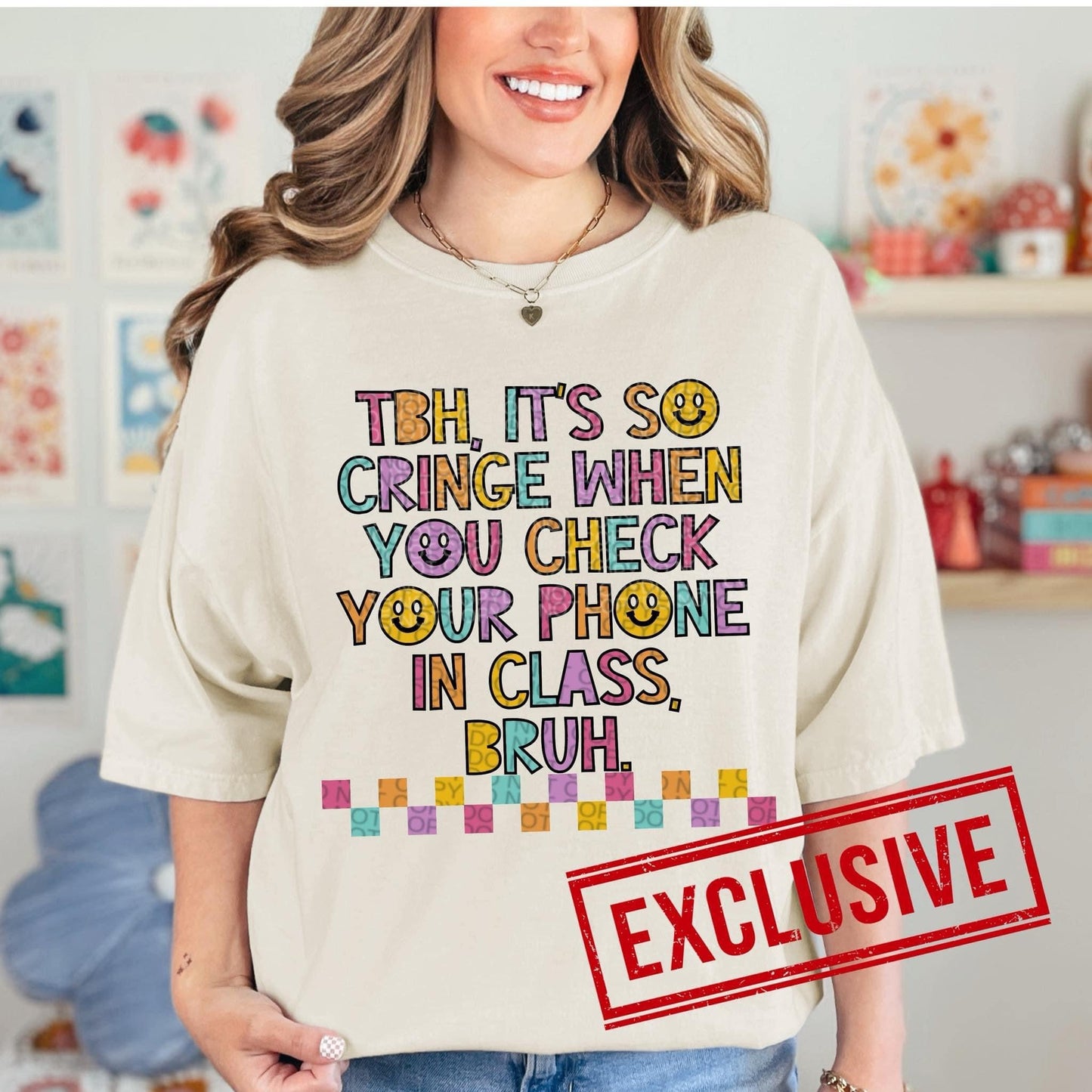 TBH IT'S CRINGE WHEN YOU CHECK YOUR PHONE IN CLASS BRUH *O&C EXCLUSIVE*  - DTF TRANSFER
