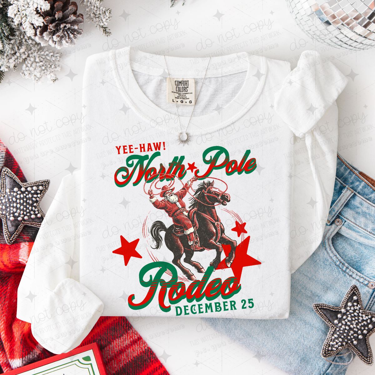 YEE-HAW! NORTH POLE RODEO - DTF TRANSFER – Shopsalesollieandco
