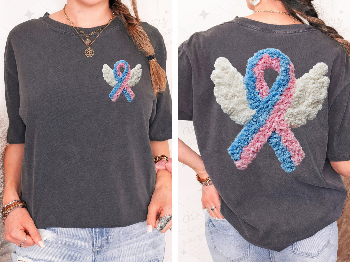 INFANT LOSS FAUX YARN - FRONT+BACK - *OLLIE & CO. EXCLUSIVE* - DTF TRANSFER