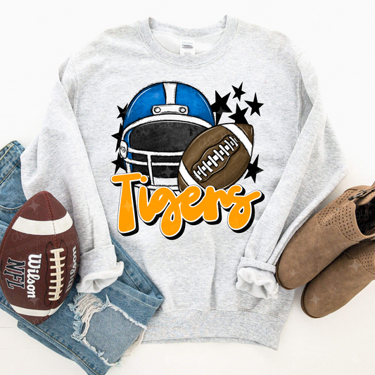 HELMET W/ FOOTBALL MASCOT - DTF TRANSFER