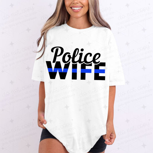 POLICE WIFE - DTF TRANSFER