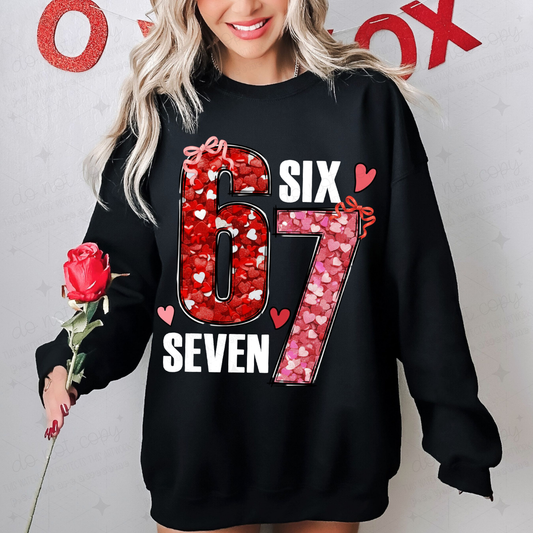 COQUETTE 6 7 SIX SEVEN - WHITE TEXT - DTF TRANSFER