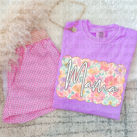 FLORAL MAMA FRAME - DTF TRANSFER