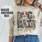 DOG HAIR IS MY - FAUX GLITTER/FAUX EMBROIDERY - DTF TRANSFER