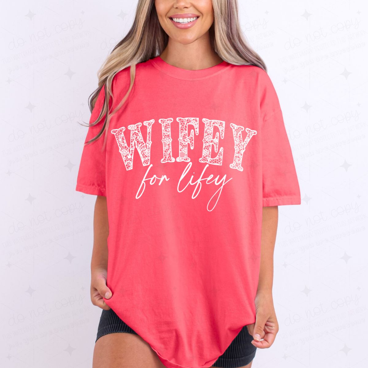 WIFEY FOR LIFEY - FAUX LACE - DTF TRANSFER