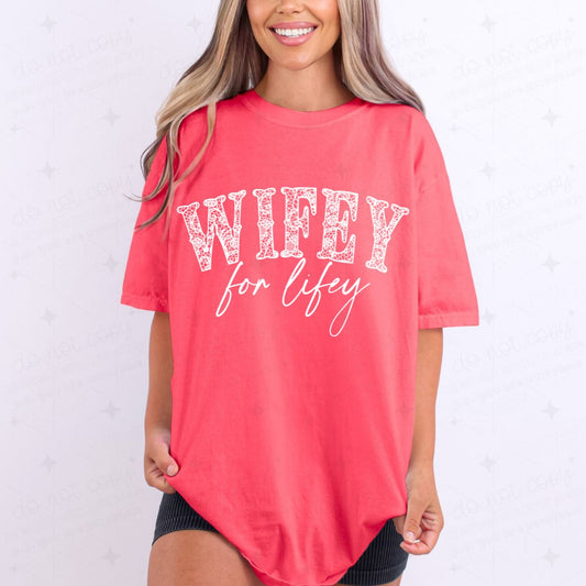 WIFEY FOR LIFEY - FAUX LACE - DTF TRANSFER