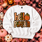 HELLO PUMPKIN - FAUX EMBROIDERY - DTF TRANSFER