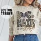 DOG HAIR IS MY - FAUX GLITTER/FAUX EMBROIDERY - DTF TRANSFER