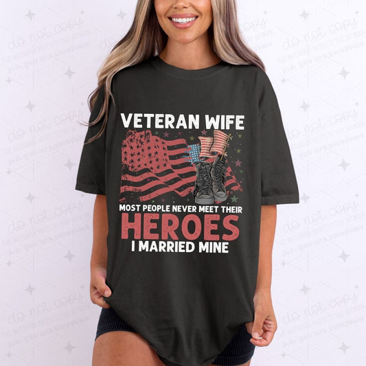 VETERAN WIFE - DTF TRANSFER