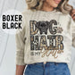 DOG HAIR IS MY - FAUX GLITTER/FAUX EMBROIDERY - DTF TRANSFER