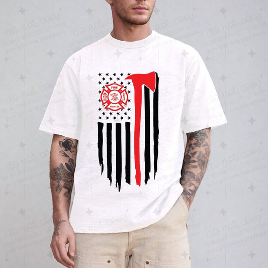 RED LINE FLAG - DTF TRANSFER