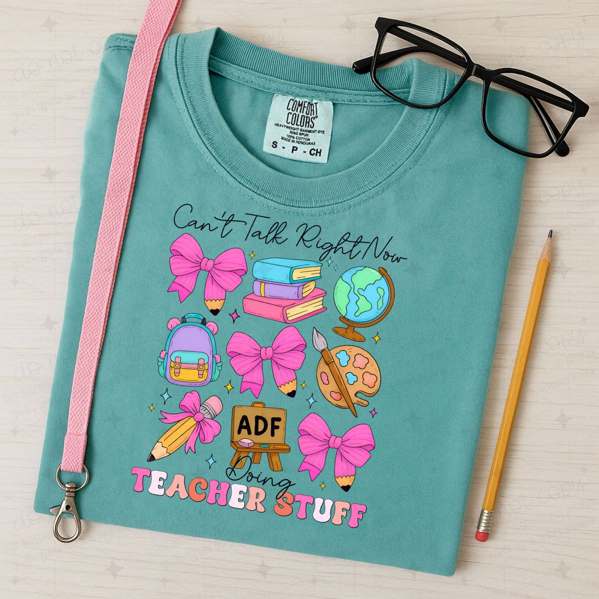 COQUETTE CAN'T TALK RIGHT NOW DOING TEACHER STUFF - DTF TRANSFER