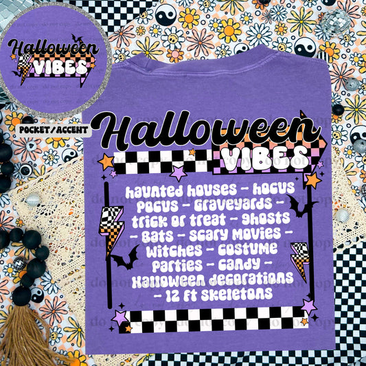 HALLOWEEN VIBES - FRONT+BACK - DTF TRANSFER