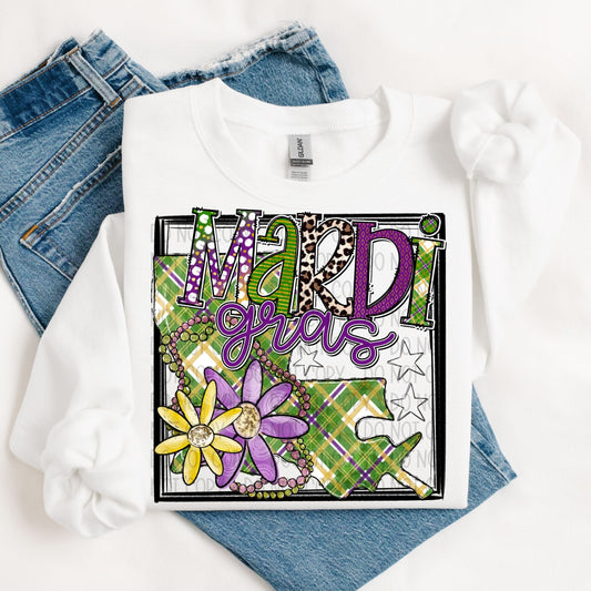 MARDI GRAS LOUISIANA - DTF TRANSFER
