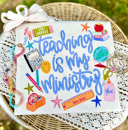 TEACHING IS MY MINISTRY BLUE - DTF TRANSFER