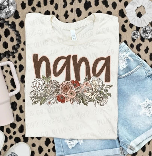 VINTAGE FLORAL NANA - DTF TRANSFER