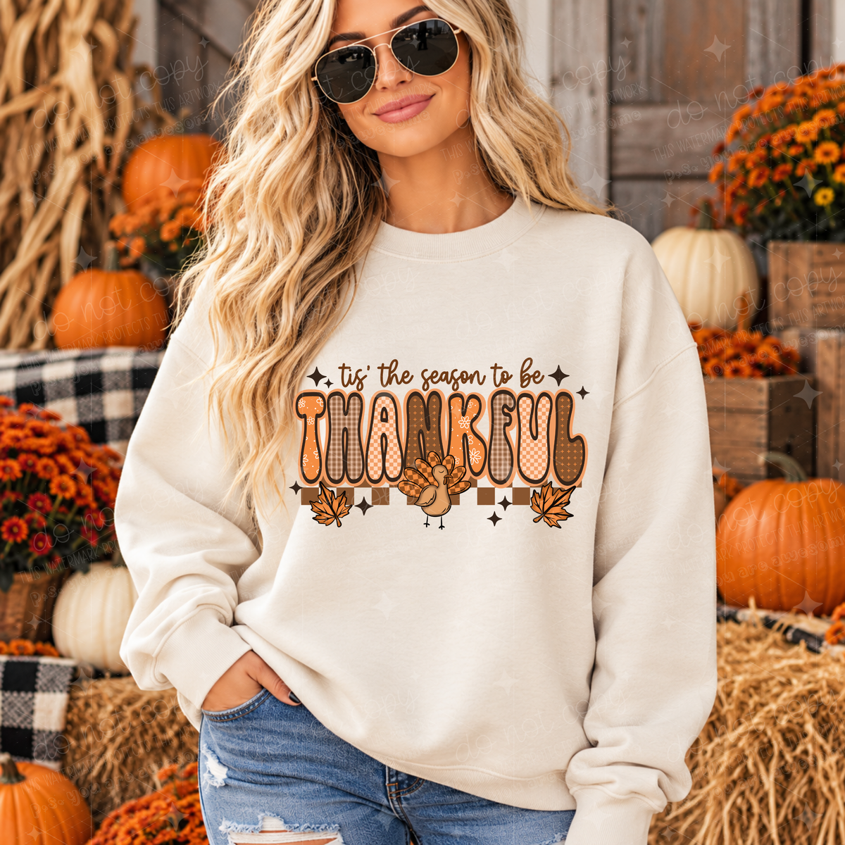 TIS THE SEASON TO BE THANKFUL - DTF TRANSFER