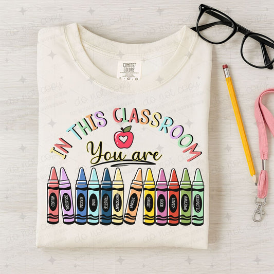 IN THIS CLASSROOM YOU ARE - DTF TRANSFER