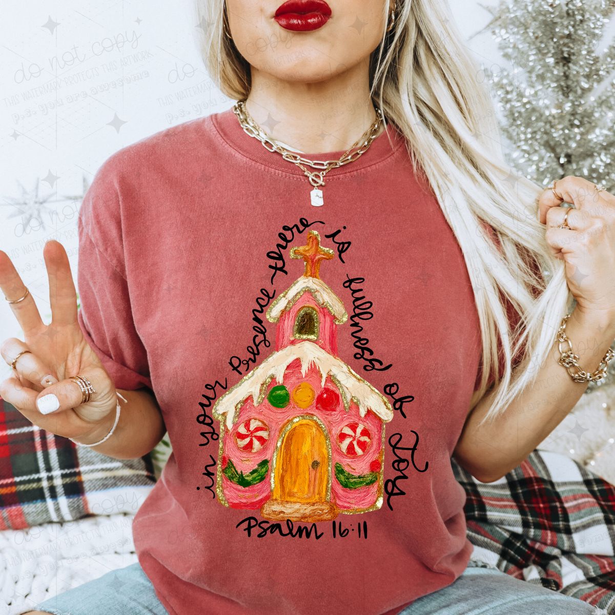 IN YOUR PRESENCE THERE IS FULLNESS OF JOY - FAUX GLITTER - DTF TRANSFER