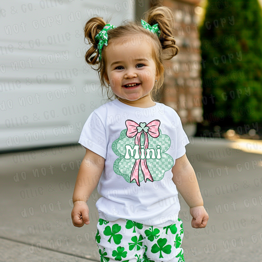 MINI CLOVER BIG BOW - DTF TRANSFER