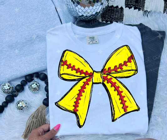SOFTBALL BOW - DTF TRANSFER