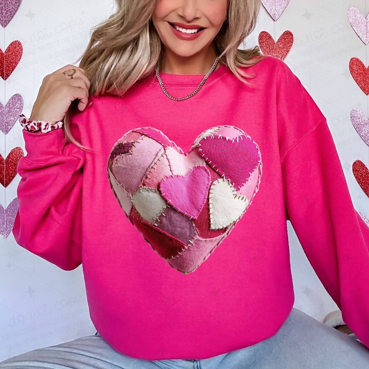 PATCHWORK HEART - DTF TRANSFER