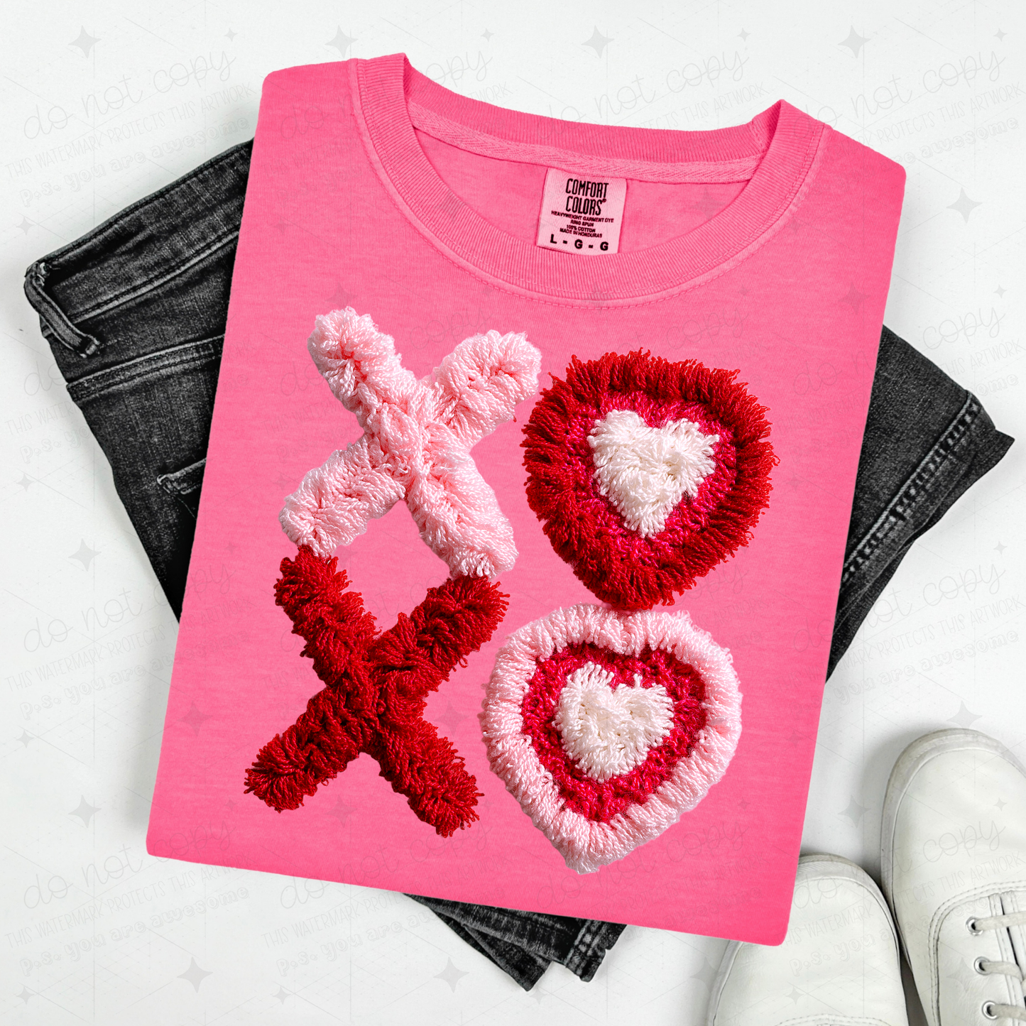 XO XO - FAUX YARN - DTF TRANSFER