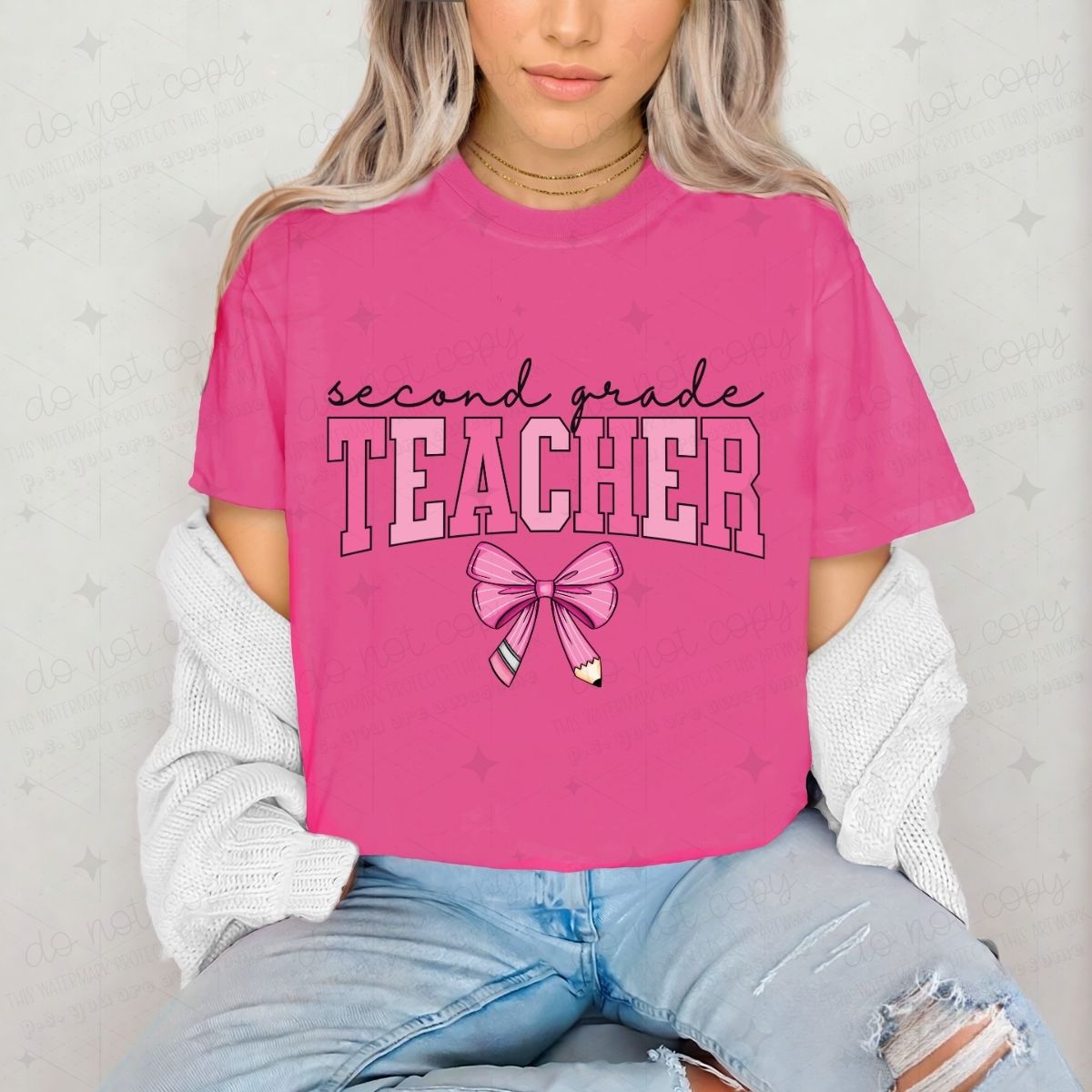 COQUETTE SECOND GRADE TEACHER - DTF TRANSFER