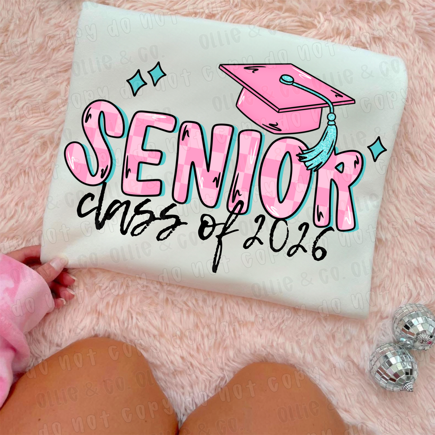 SENIOR CLASS OF 2026 PINK - DTF TRANSFER