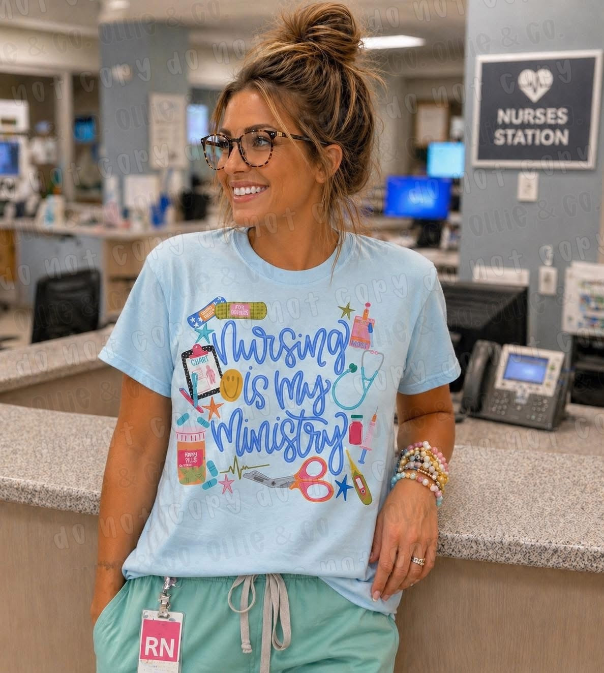 NURSING IS MY MINISTRY BLUE - DTF TRANSFER