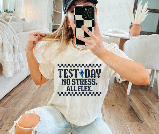 TEST DAY NO STRESS ALL FLEX BLACK - DTF TRANSFER