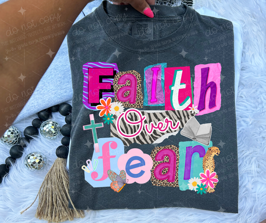FAITH OVER FEAR CLIPPINGS - DTF TRANSFER