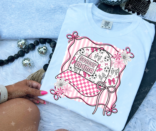 SOCCER MAMA HAT FRAME - FRONT+BACK - DTF TRANSFER