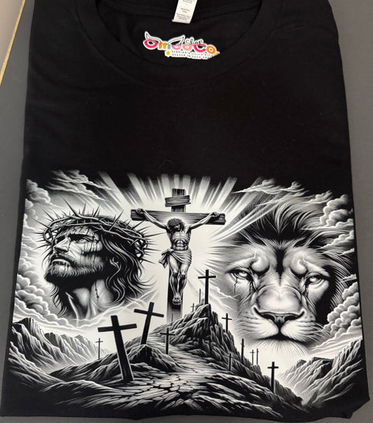 THE LION & THE CROSS - DTF TRANSFER