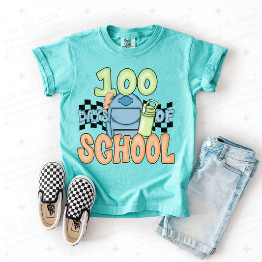 100 DAYS OF SCHOOL - ORANGE AND GREEN - DTF TRANSFER