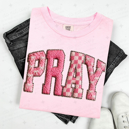 COQUETTE PRAY - FAUX YARN - DTF TRANSFER