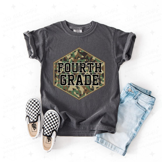 CAMO FOURTH GRADE - DTF TRANSFER