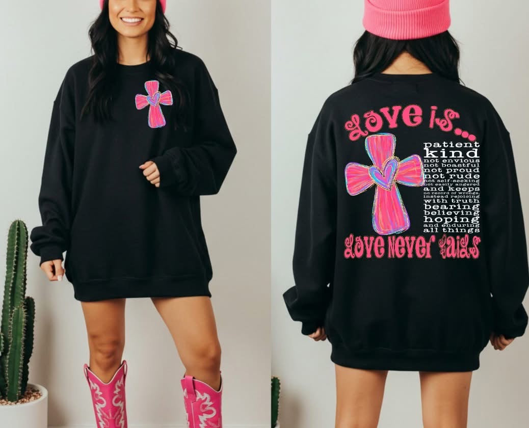 LOVE IS - FRONT+BACK - DTF TRANSFER