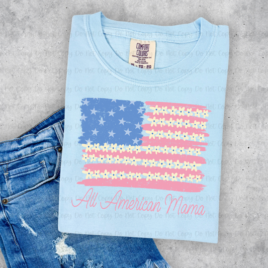 ALL AMERICAN MAMA  - DTF TRANSFER