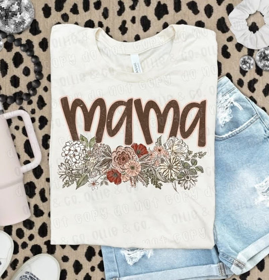 VINTAGE FLORAL MAMA - DTF TRANSFER
