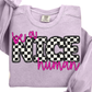 BE A NICE HUMAN CHECKERED & PINK - FAUX EMBROIDERY - DTF TRANSFER