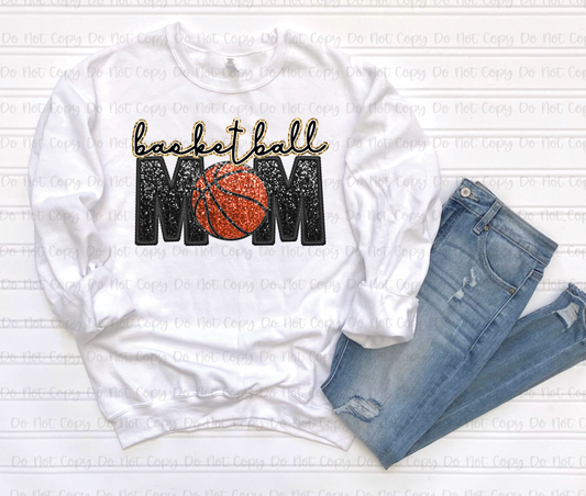 MOM SPORTS - FAUX GLITTER - DTF TRANSFER