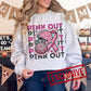 PINK OUT CHEER W/HELMET *OLLIE & CO. EXCLUSIVE* - DTF TRANSFER