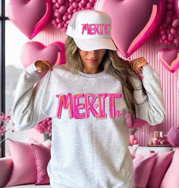 PRETTY IN PINK WORDS - FRONT ONLY - DTF TRANSFER