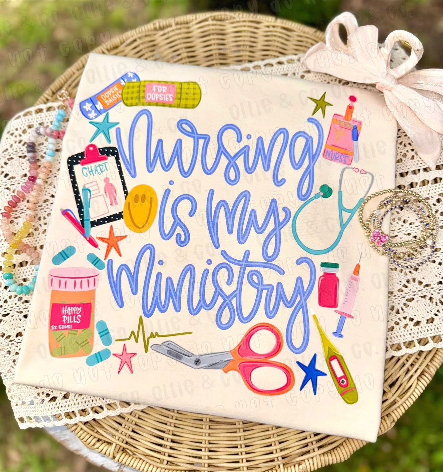 NURSING IS MY MINISTRY BLUE - DTF TRANSFER