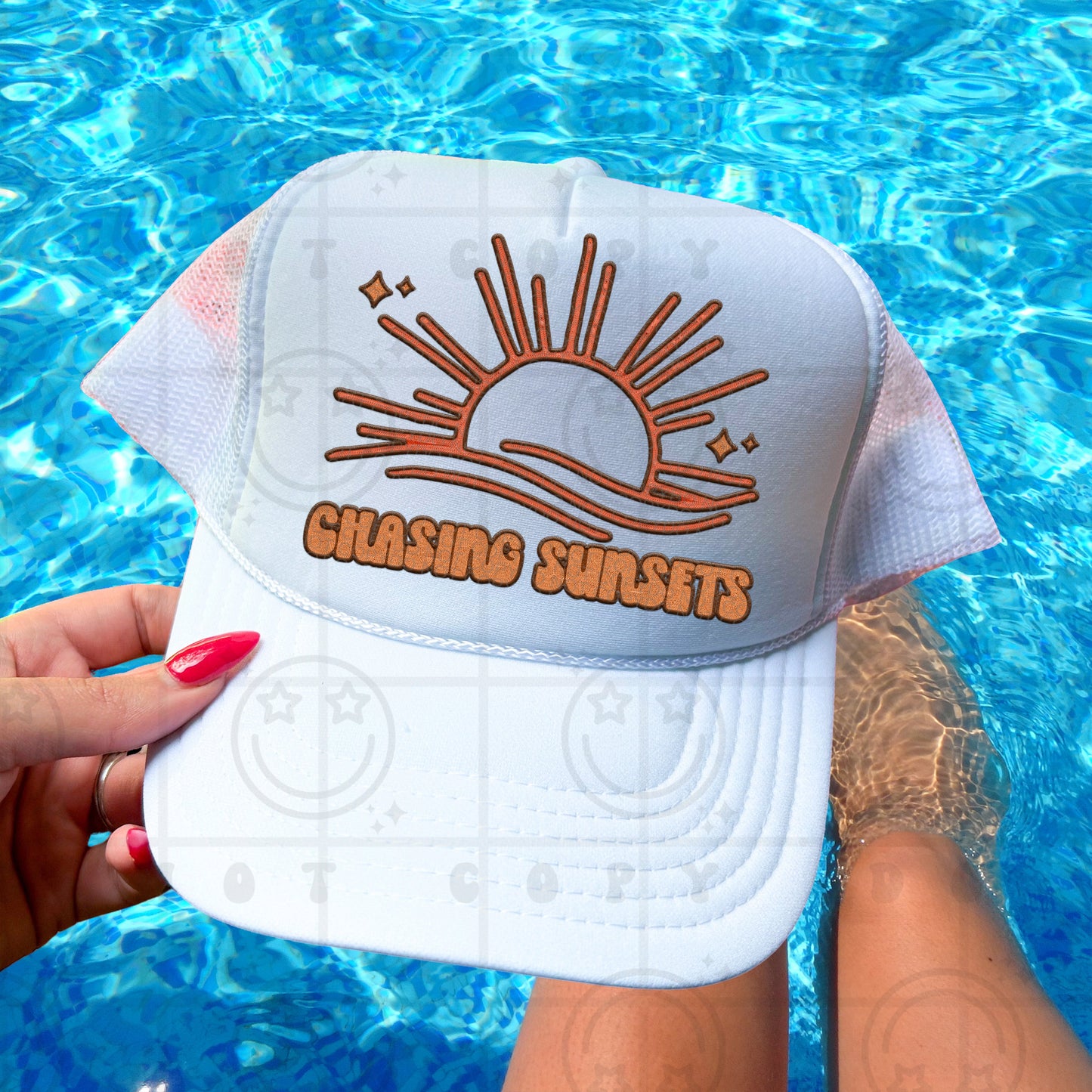 CHASING SUNSETS *FAUX EMBROIDERY* - DTF TRANSFER