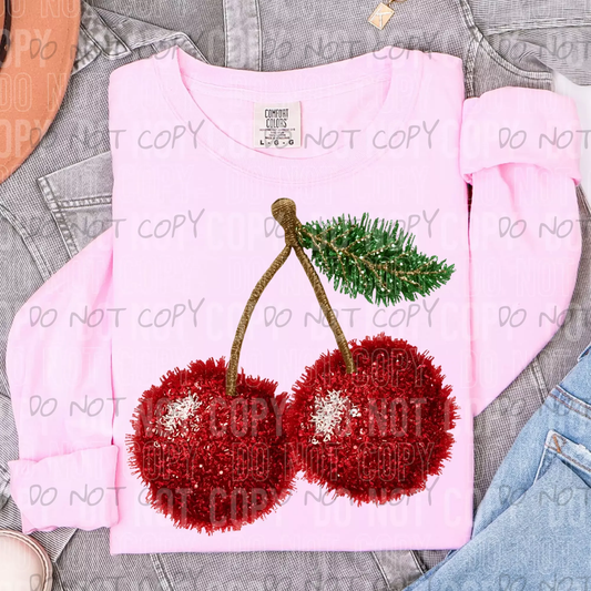 CHERRY FAUX YARN - DTF TRANSFER