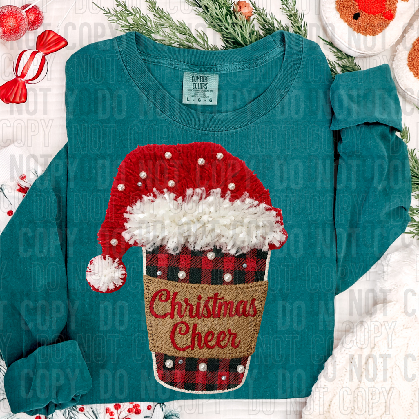 CHRISTMAS CHEER COFFEE FAUX YARN - DTF TRANSFER