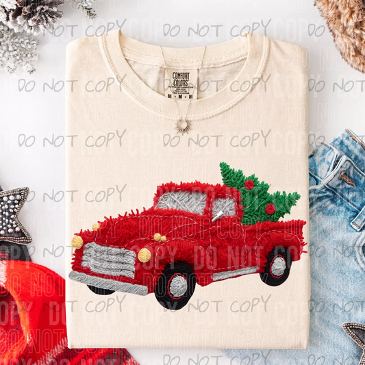 CHRISTMAS TRUCK YARN - DTF TRANSFER