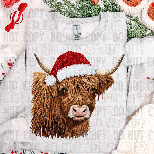 HIGHLAND COW CHRISTMAS FAUX YARN - DTF TRANSFER